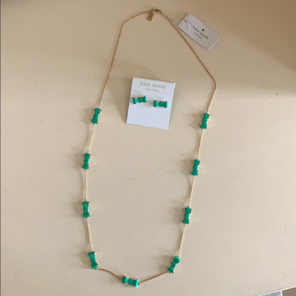 Kate Spade Bow Necklace and Earrings